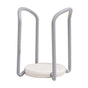Bowl Organizer Multiple Functional Retractable Dish Drying Rack for Kitchen Counter Grey and White