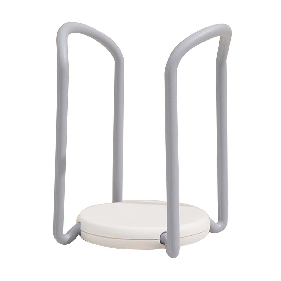 Bowl Organizer Multiple Functional Retractable Dish Drying Rack for Kitchen Counter Grey and White
