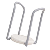 Bowl Organizer Multiple Functional Retractable Dish Drying Rack for Kitchen Counter Grey and White - Front View