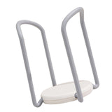 Bowl Organizer Multiple Functional Retractable Dish Drying Rack for Kitchen Counter Grey and White