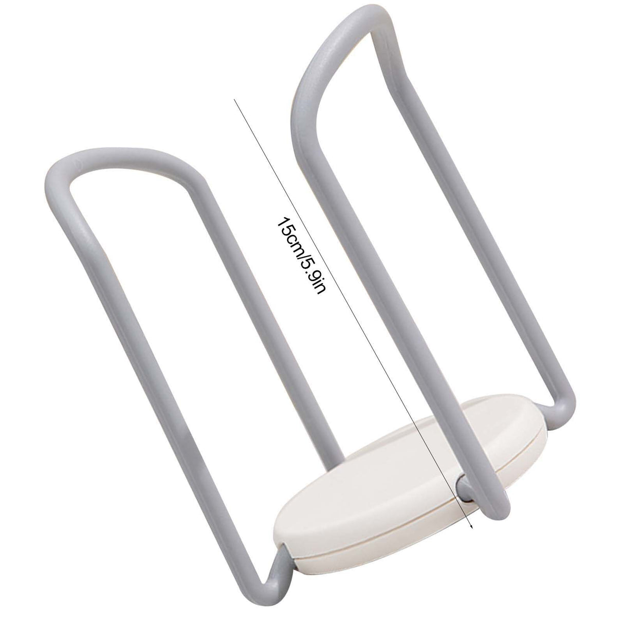 Bowl Organizer Multiple Functional Retractable Dish Drying Rack for Kitchen Counter Grey and White