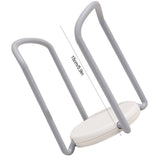 Bowl Organizer Multiple Functional Retractable Dish Drying Rack for Kitchen Counter Grey and White