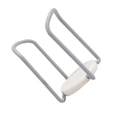 Bowl Organizer Multiple Functional Retractable Dish Drying Rack for Kitchen Counter Grey and White - Extra Image