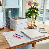 Storage Drawer Multi Layers Stackable Dustproof Desktop Storage Box Organizer for Student Dormitory Home Cosmetics 2 Layers White