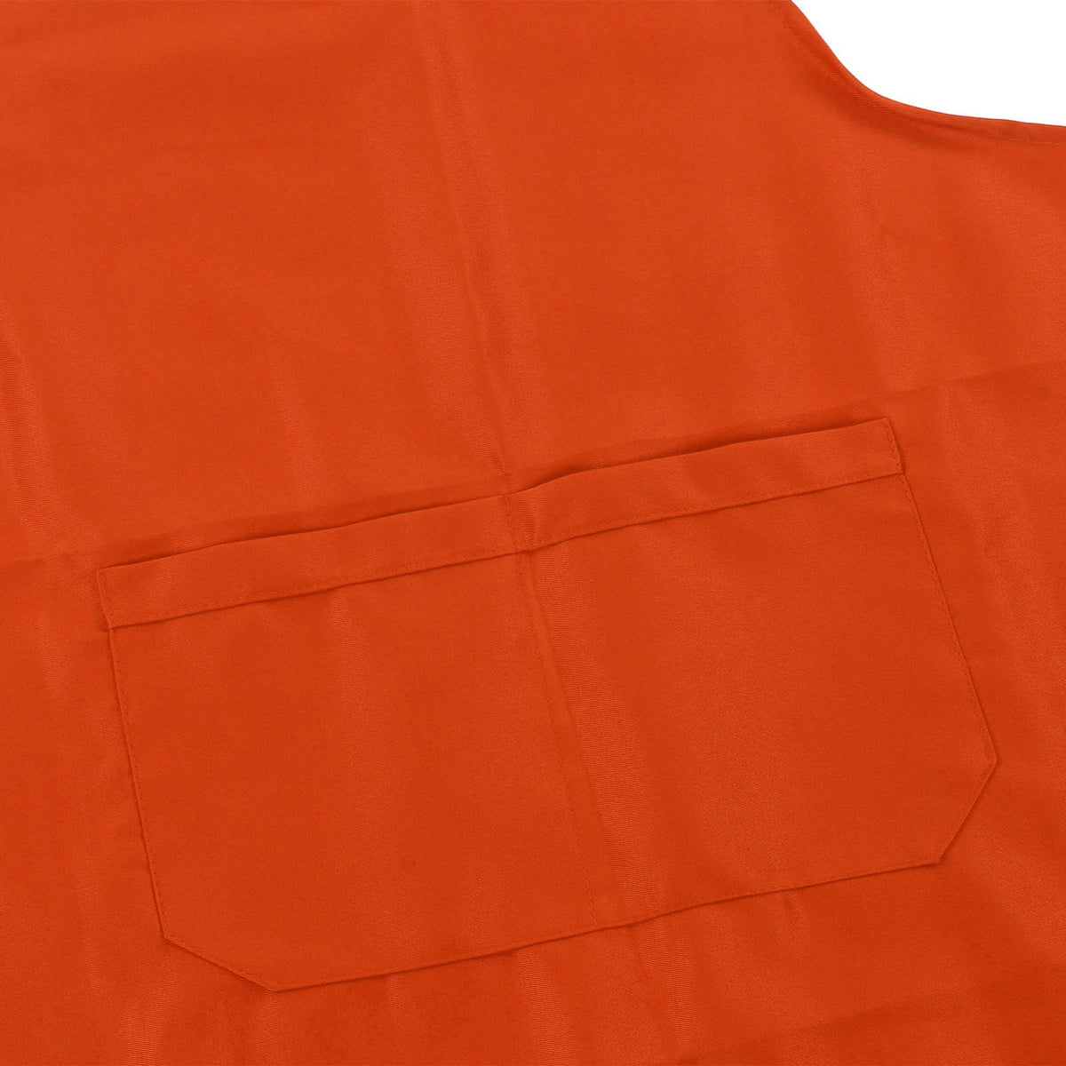 Cooking Apron Waterproof Adjustable Neck Strap Breathable Soft Kitchen Bib Apron with Pocket for Barbecue Baking 2pcs Orange