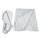 Washing Machine Cover Waterproof Sunscreen Dustproof Durable Thickened Washer Cover for Home Kitchen Laundry Silver - Top-Down View