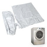 Washing Machine Cover Waterproof Sunscreen Dustproof Durable Thickened Washer Cover for Home Kitchen Laundry Silver