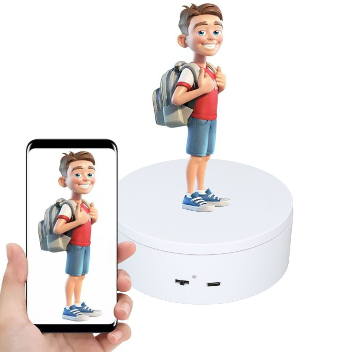 Rotating Display Stand 360 Degree Motorized Rotating Display Stand Turntable for Small Product Display 3kg Diameter 13cm/5.1in