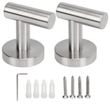Towel Hooks Stainless Steel Wall Mounted Heavy Duty Robe Hook Holder for Coat Hat Bathroom Kitchen Silver