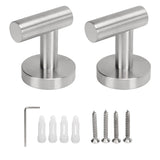 Towel Hooks Stainless Steel Wall Mounted Heavy Duty Robe Hook Holder for Coat Hat Bathroom Kitchen Silver