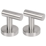 Towel Hooks Stainless Steel Wall Mounted Heavy Duty Robe Hook Holder for Coat Hat Bathroom Kitchen Silver