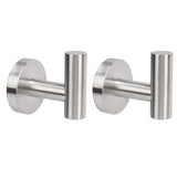 Towel Hooks Stainless Steel Wall Mounted Heavy Duty Robe Hook Holder for Coat Hat Bathroom Kitchen Silver
