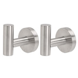 Towel Hooks Stainless Steel Wall Mounted Heavy Duty Robe Hook Holder for Coat Hat Bathroom Kitchen Silver - Low Angle