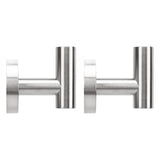 Towel Hooks Stainless Steel Wall Mounted Heavy Duty Robe Hook Holder for Coat Hat Bathroom Kitchen Silver - Extra Image