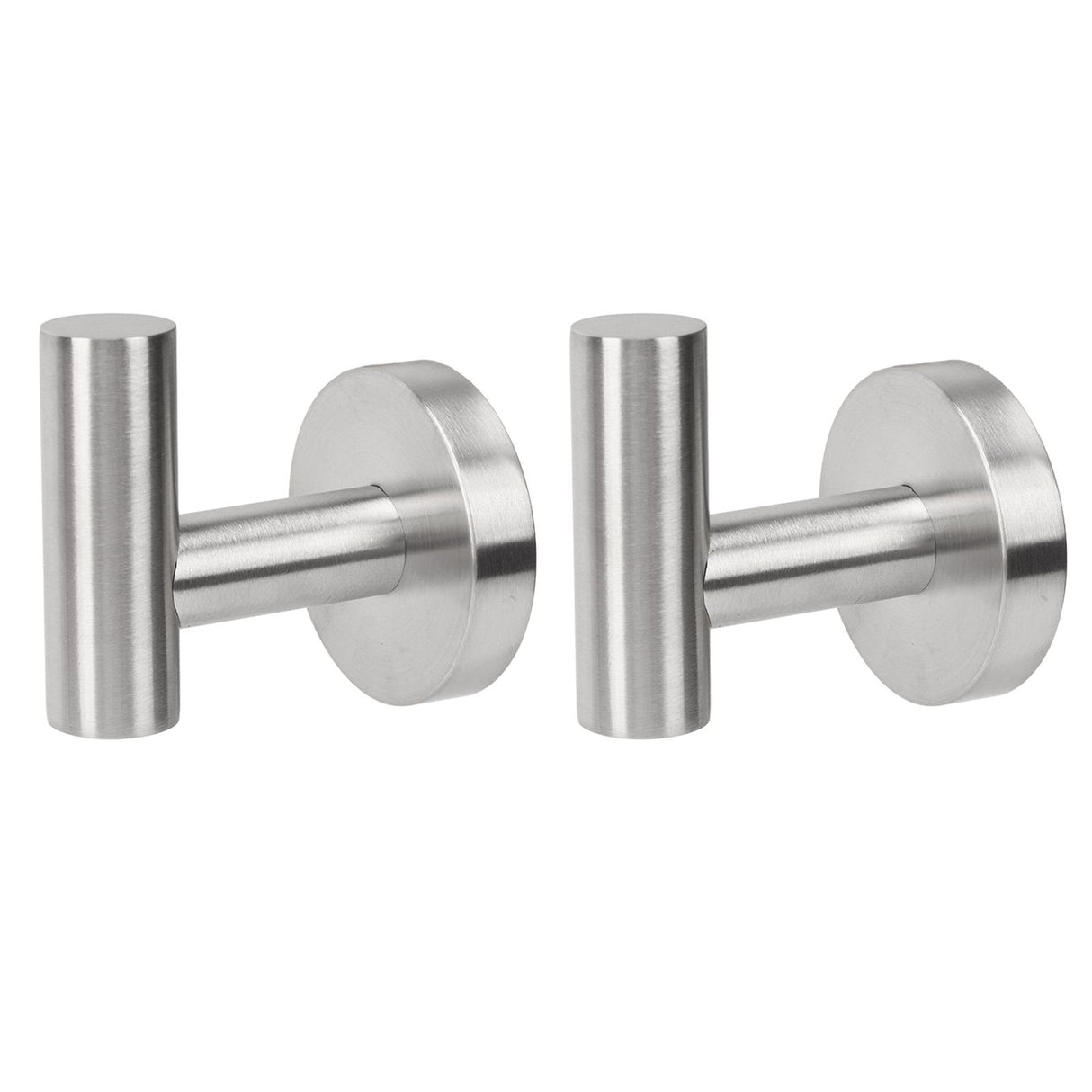 Towel Hooks Stainless Steel Wall Mounted Heavy Duty Robe Hook Holder for Coat Hat Bathroom Kitchen Silver