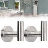 Towel Hooks Stainless Steel Wall Mounted Heavy Duty Robe Hook Holder for Coat Hat Bathroom Kitchen Silver