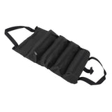 Roll Up Tool Bag 5 Zipper Pockets Portable Oxford Cloth Electricians Tool Bag for Carpenter Plumber Black
