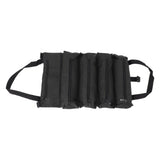 Roll Up Tool Bag 5 Zipper Pockets Portable Oxford Cloth Electricians Tool Bag for Carpenter Plumber Black - Close-Up Angle