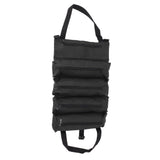 Roll Up Tool Bag 5 Zipper Pockets Portable Oxford Cloth Electricians Tool Bag for Carpenter Plumber Black