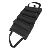 Roll Up Tool Bag 5 Zipper Pockets Portable Oxford Cloth Electricians Tool Bag for Carpenter Plumber Black - Extra Image