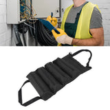 Roll Up Tool Bag 5 Zipper Pockets Portable Oxford Cloth Electricians Tool Bag for Carpenter Plumber Black - Extra Image