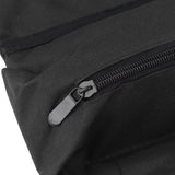 Roll Up Tool Bag 5 Zipper Pockets Portable Oxford Cloth Electricians Tool Bag for Carpenter Plumber Black
