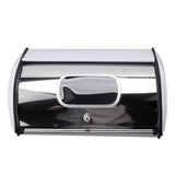 Bread Bin Bread Box Bread Holder Storage Container With Small Window for Kitchen Countertop White - Front View