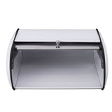 Bread Bin Bread Box Bread Holder Storage Container With Small Window for Kitchen Countertop White