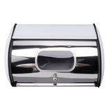 Bread Bin Bread Box Bread Holder Storage Container With Small Window for Kitchen Countertop White
