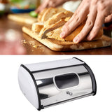 Bread Bin Bread Box Bread Holder Storage Container With Small Window for Kitchen Countertop White