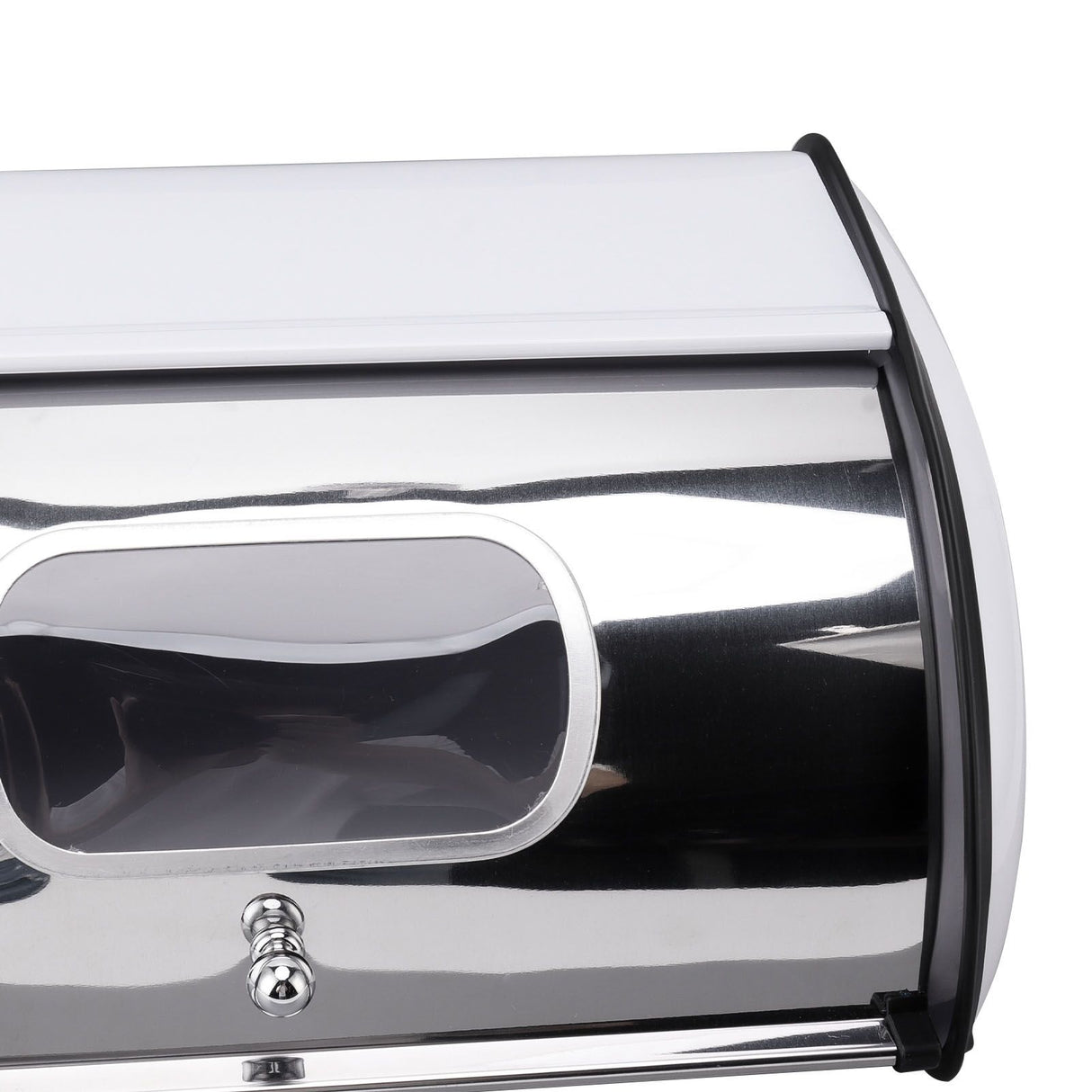 Bread Bin Bread Box Bread Holder Storage Container With Small Window for Kitchen Countertop White