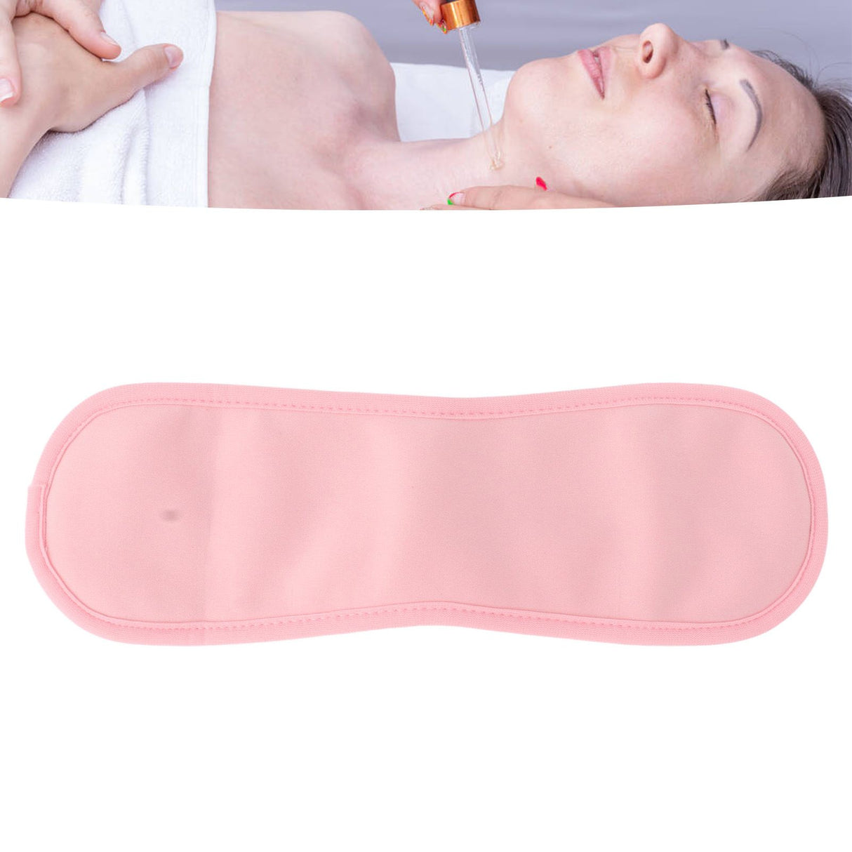 Neck Castor Oil Pack Wrap Polyester Cotton Castor Oil Pack for Liver Less Mess Reusable Washable Comfort Sleep Fit Pink