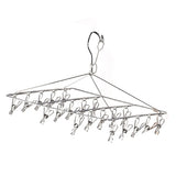 Clothes Drying Hanger Stainless Steel Multi Clip Laundry Drip Hanging Rack for Underwear Socks Hat No Loop Square