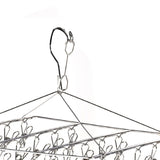 Clothes Drying Hanger Stainless Steel Multi Clip Laundry Drip Hanging Rack for Underwear Socks Hat No Loop Square