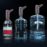 Automatic Water Dispenser USB Electric Water Bottle Pump for Camping Household Black Bulit in Battery - Rear View