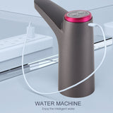 Automatic Water Dispenser USB Electric Water Bottle Pump for Camping Household Black Bulit in Battery