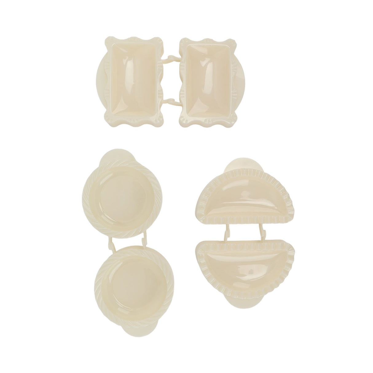 3PCS Pie Molds Set Environmentally Friendly ABS Mini Hand Pie Maker for Apple Pie Kitchen Christmas