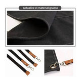 Work Apron Waterproof Breathable Adjustable Thickened Unisex Kitchen Apron with Pockets for BBQ Gardening Black
