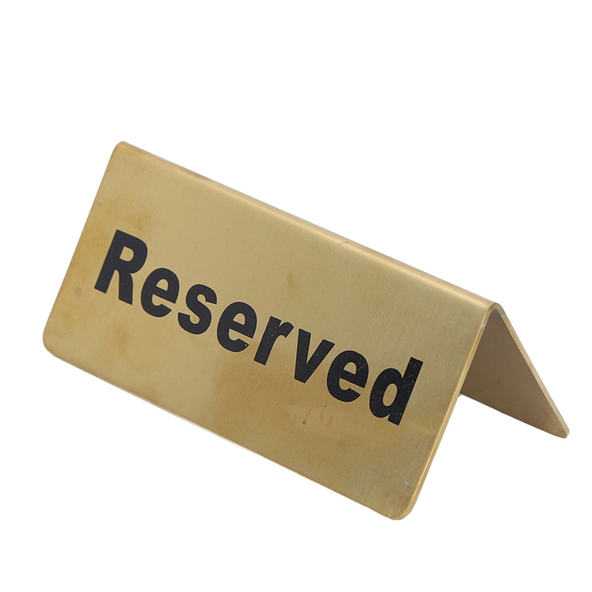 Metal Table Top Sign Strong Stainless Steel Double Sided Space Saving Gold Tabletop Sign for Party Wedding Hotel Reserved