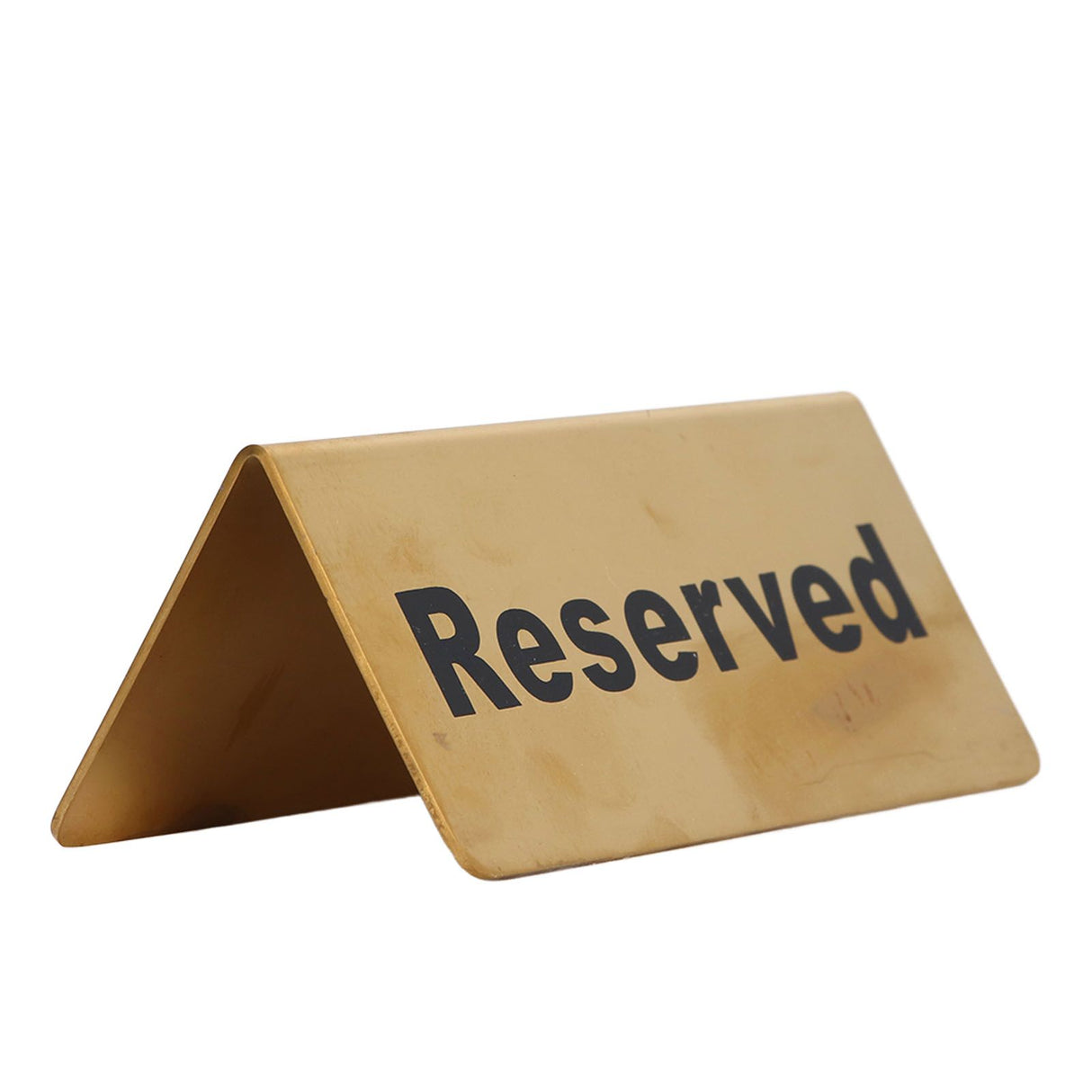 Metal Table Top Sign Strong Stainless Steel Double Sided Space Saving Gold Tabletop Sign for Party Wedding Hotel Reserved