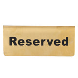 Metal Table Top Sign Strong Stainless Steel Double Sided Space Saving Gold Tabletop Sign for Party Wedding Hotel Reserved