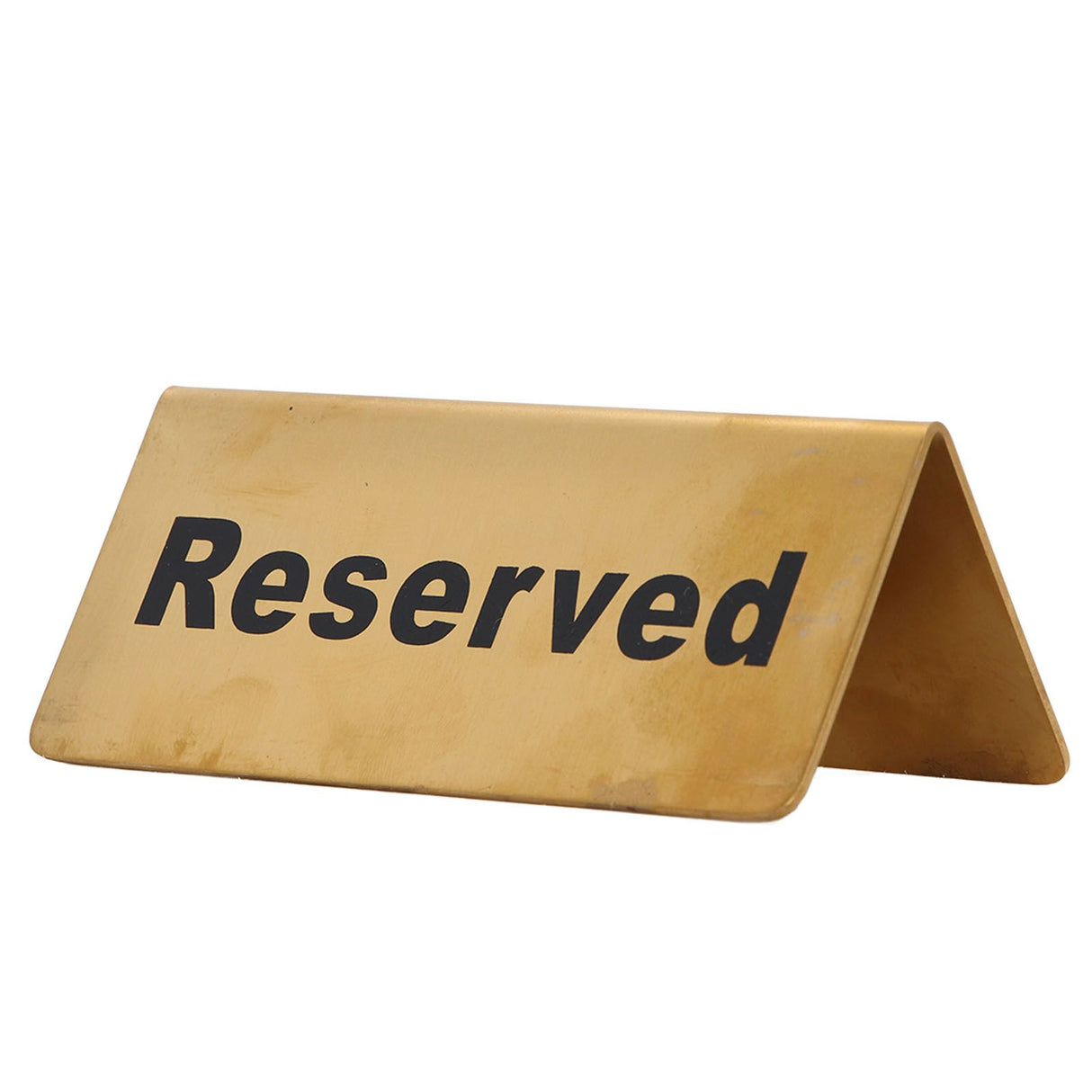 Metal Table Top Sign Strong Stainless Steel Double Sided Space Saving Gold Tabletop Sign for Party Wedding Hotel Reserved