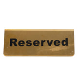 Metal Table Top Sign Strong Stainless Steel Double Sided Space Saving Gold Tabletop Sign for Party Wedding Hotel Reserved