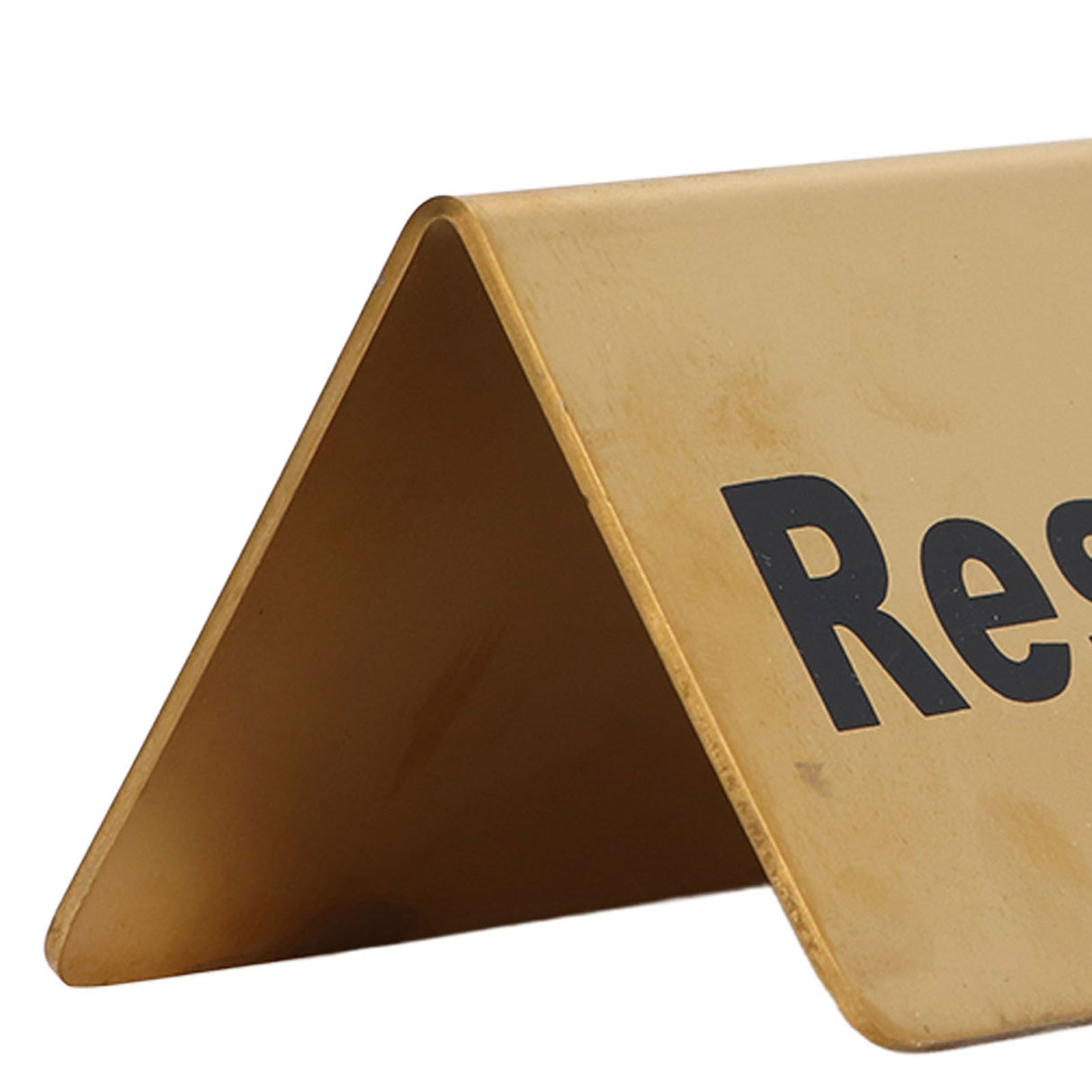 Metal Table Top Sign Strong Stainless Steel Double Sided Space Saving Gold Tabletop Sign for Party Wedding Hotel Reserved