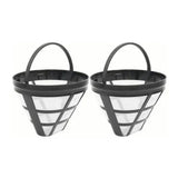 2PCS Reusable Coffee Filter Stainless Steel Nylon Effective Filtering Permanent Cone Coffee Maker Filter for Home