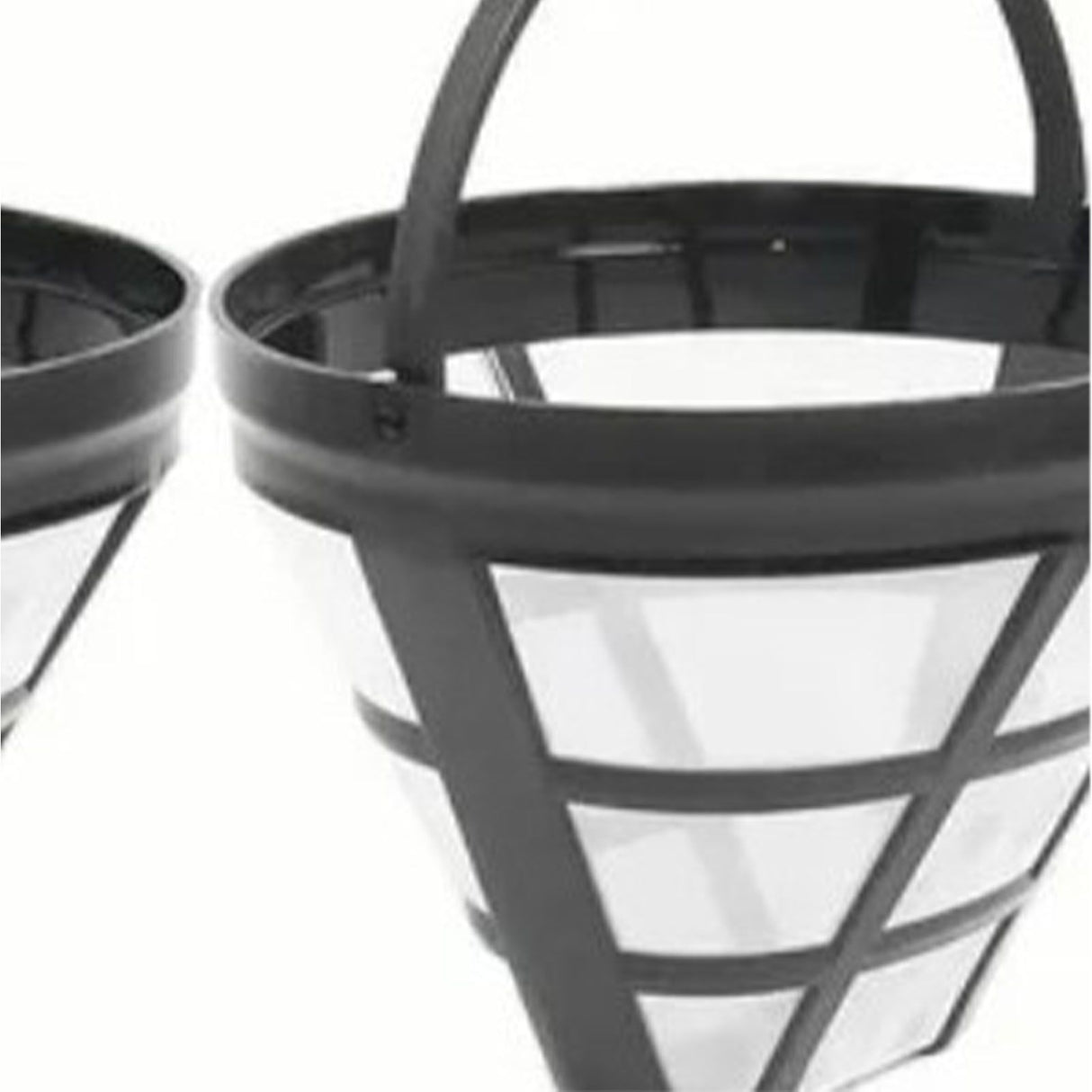 2PCS Reusable Coffee Filter Stainless Steel Nylon Effective Filtering Permanent Cone Coffee Maker Filter for Home