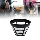 2PCS Reusable Coffee Filter Stainless Steel Nylon Effective Filtering Permanent Cone Coffee Maker Filter for Home