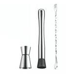 Stainless Steel Crushed Popsicle Mixing Stick Fruit Muddle Pestle Wine Supplies for Barware Tool