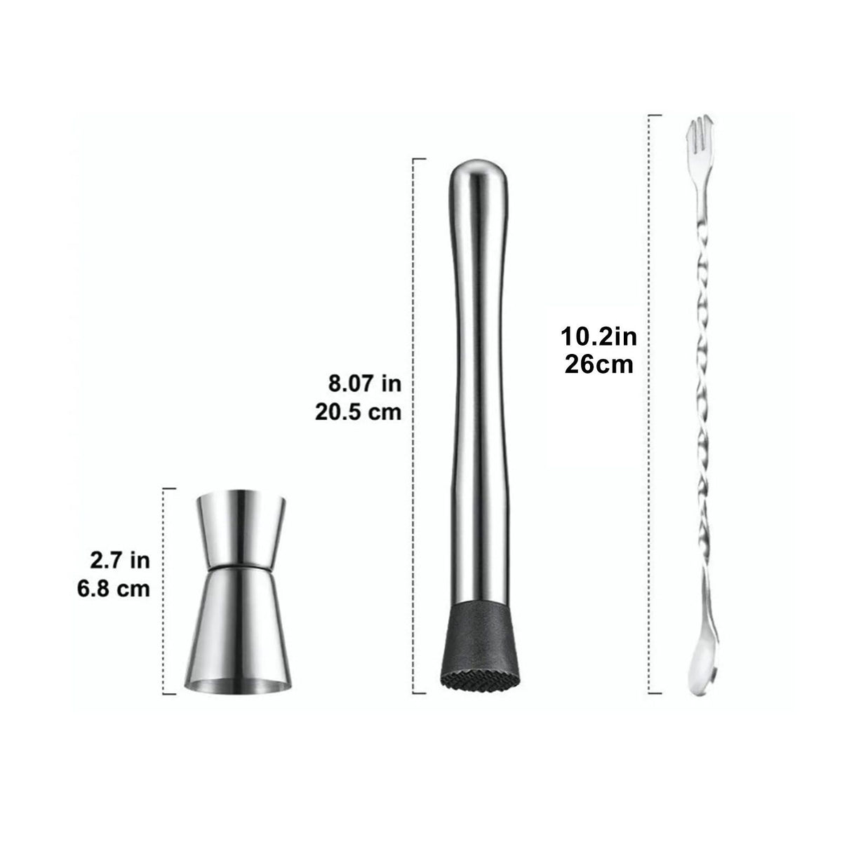Stainless Steel Crushed Popsicle Mixing Stick Fruit Muddle Pestle Wine Supplies for Barware Tool