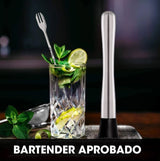 Stainless Steel Crushed Popsicle Mixing Stick Fruit Muddle Pestle Wine Supplies for Barware Tool